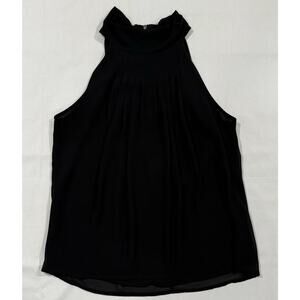 Lost April Halter Top Black Lined Size Medium (071)